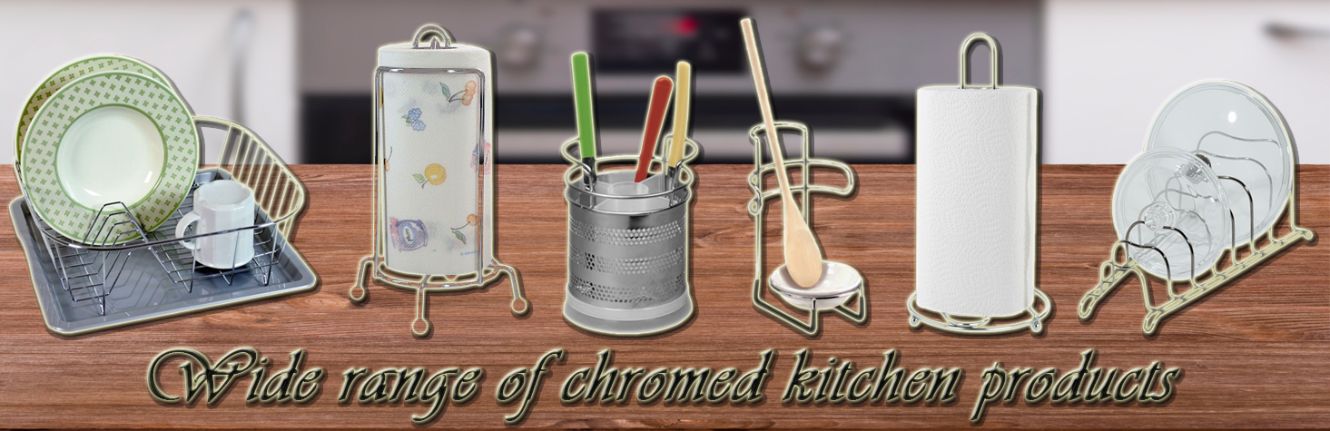 Wide range of chromed kitchen products